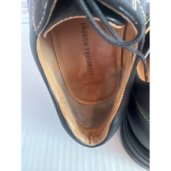Johnston & Murphy Mens Shuler Bicycle toe Oxford Lace Up Dress  Black Size 11 - Picture 10 of 14